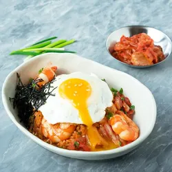 Kimchi Fried Rice with Shrimp & Egg