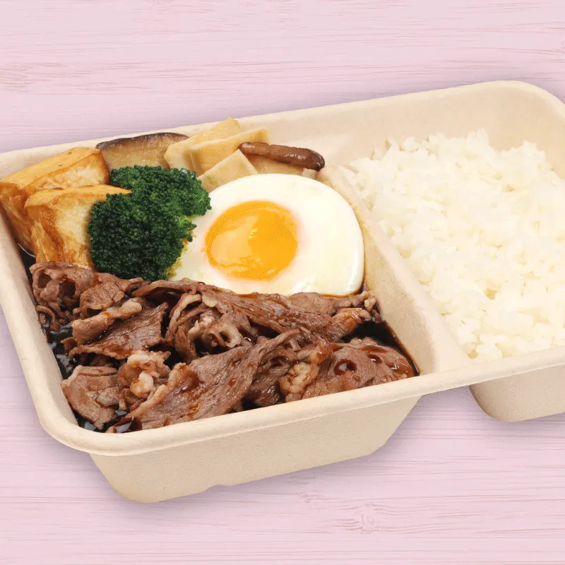 Beef Sukiyaki. Set B (1 Drink + 2 Side Dish)