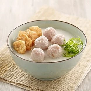 Handmade Meatball Congee (Contains Prawn)