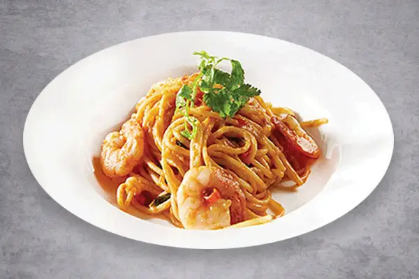 Salted Egg Prawn Pasta