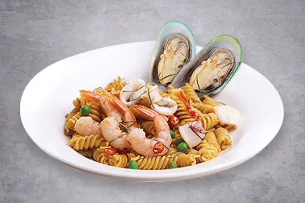 Tom Yum Seafood Fusilli