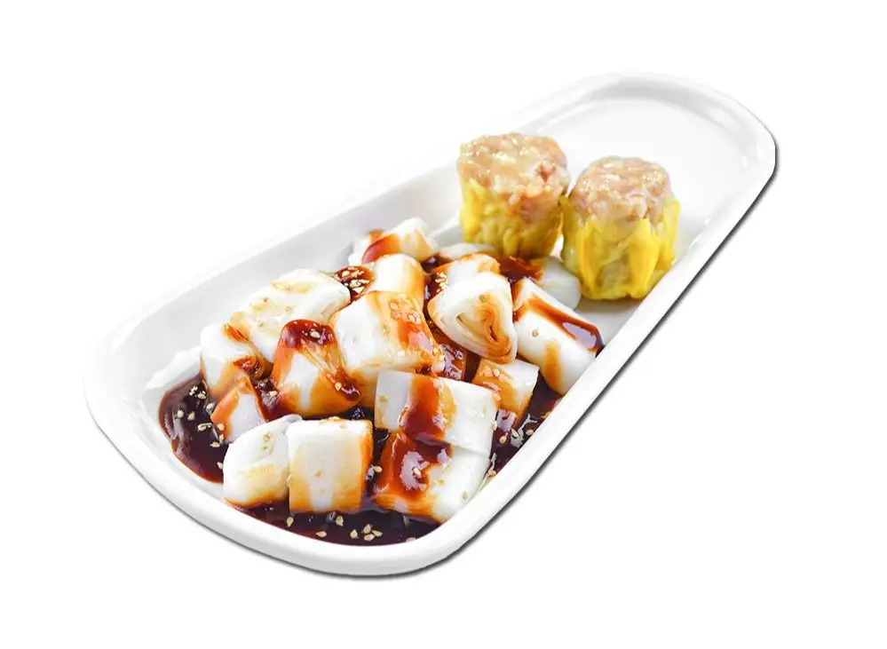 Chee Cheong Fun & 2pcs Siew Mai