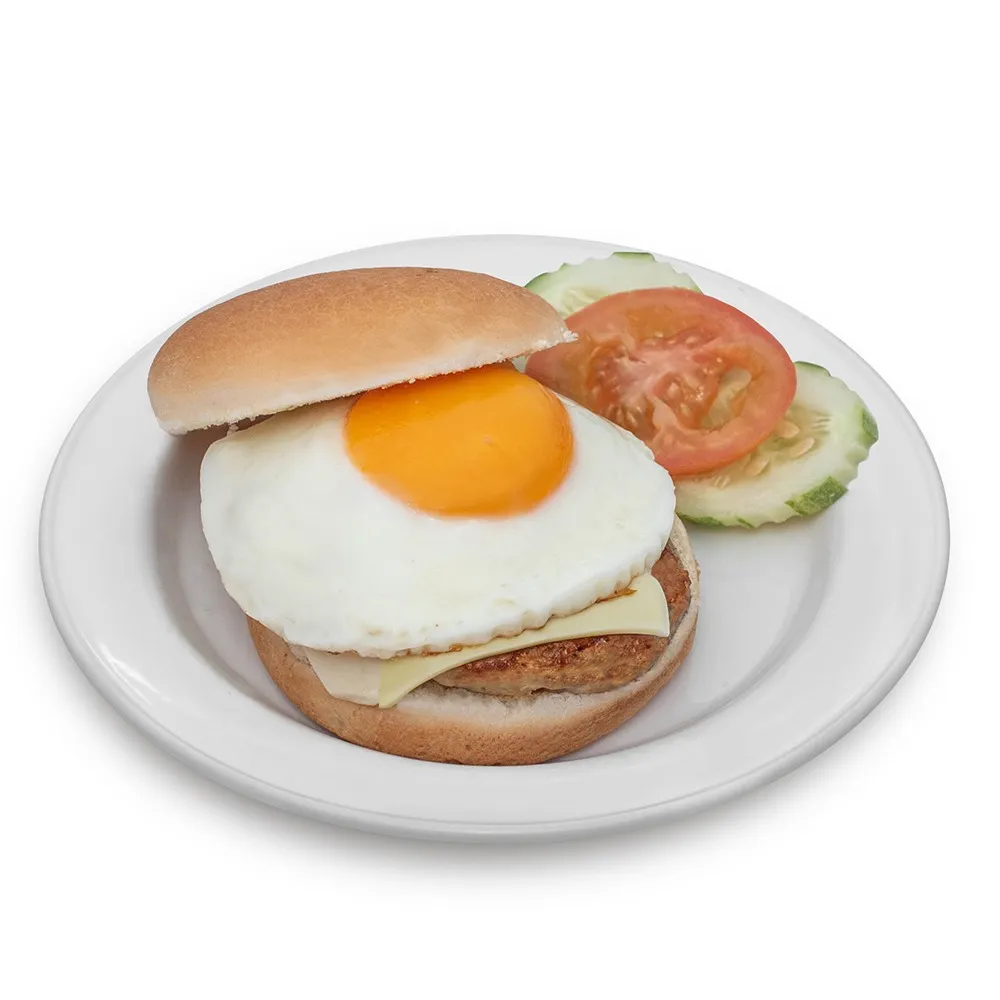 Chicken Cheeseburger with Egg