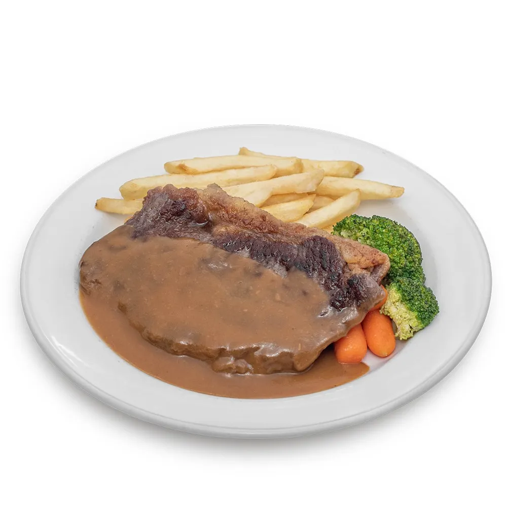 New Zealand Prime Sirloin Steak with Mushroom Sauce