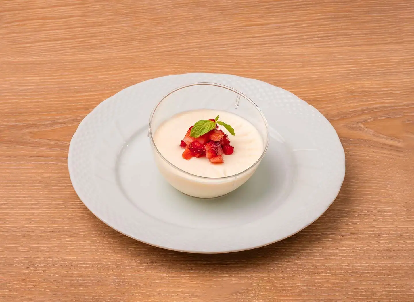 Hokkaido Milk Pudding with Strawberry