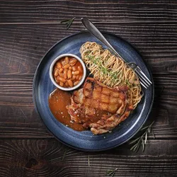 Char-grill Chicken Chop with Black Pepper Sauce