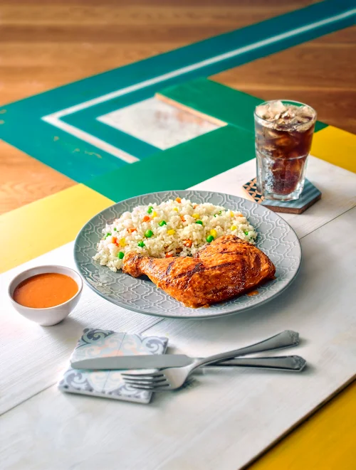 [lunch] 1/4 Chicken With 1 Reg Side + 1 Bottomless Soft Drink