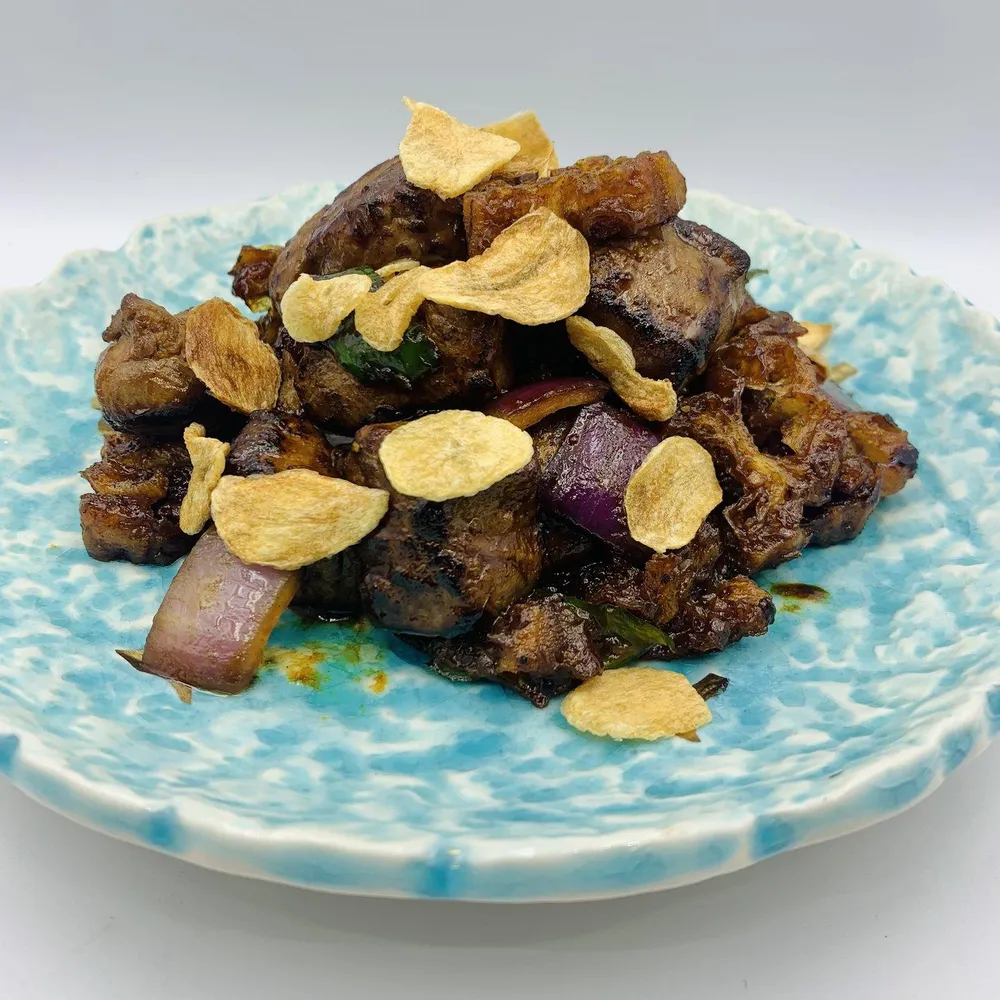 Stir-fried Wagyu Beef Cubes in Black Pepper Sauce