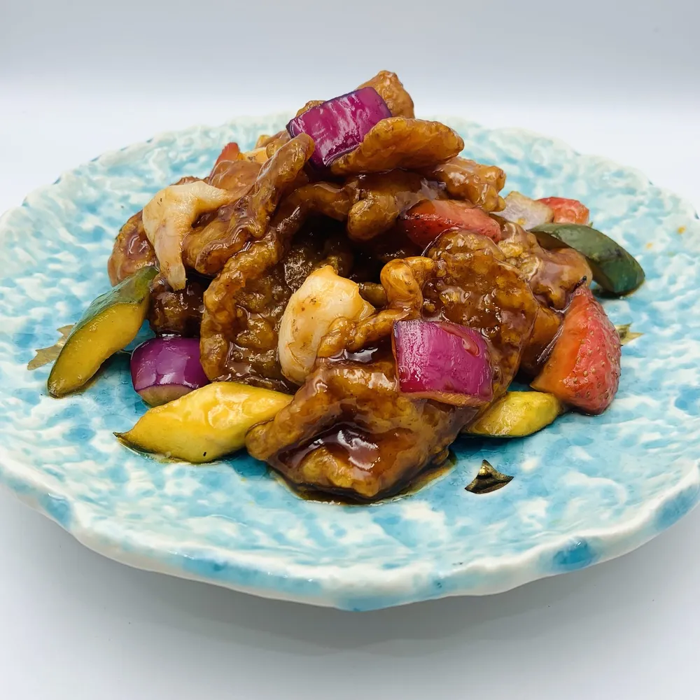 Sweet and Sour Pork with Lychee