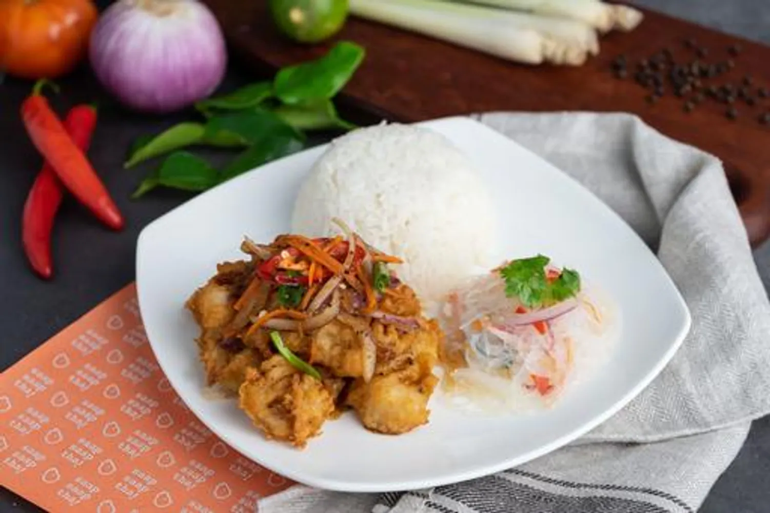 G4 Thai Garlic Black Pepper Crispy Fish w Rice