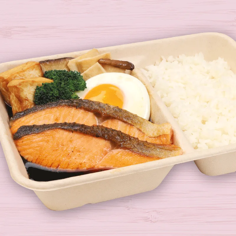 Salmon Sukiyaki. Set B (1 Drink + 2 Side Dish)