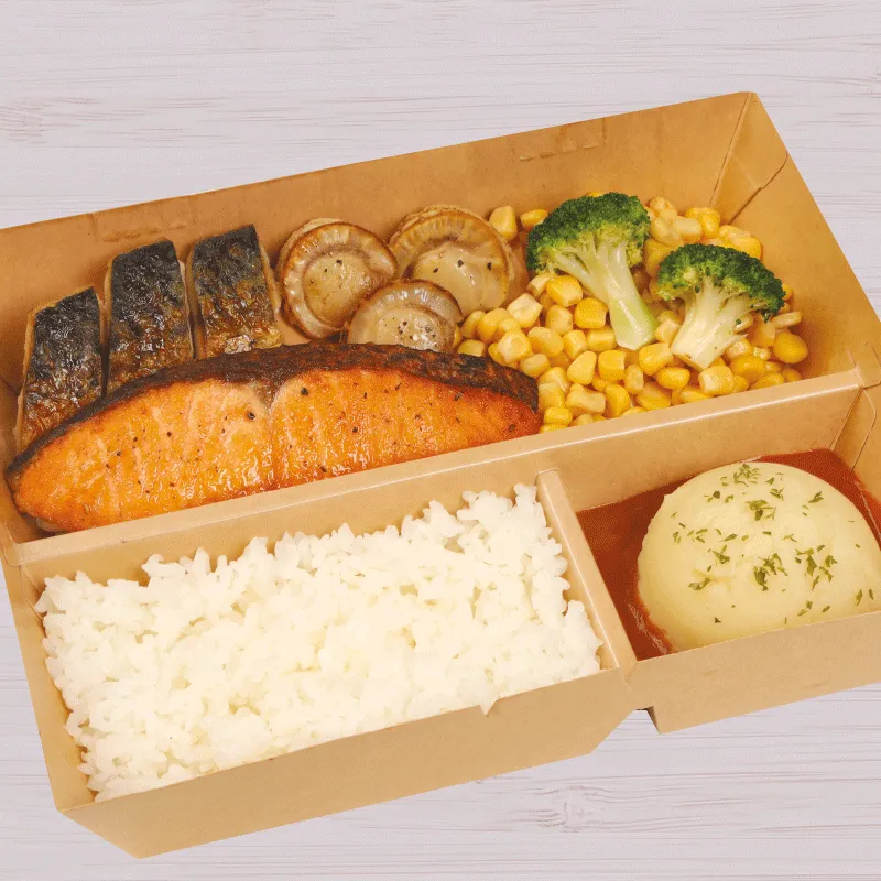 Seafood Trio Bento. Set A (1 Drink + 1 Side Dish)