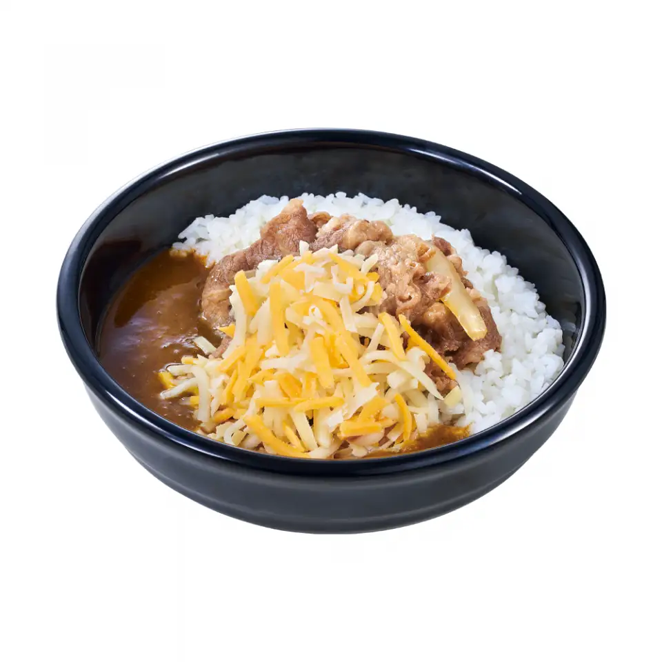 Curry Rice with Beef and Triple Cheese