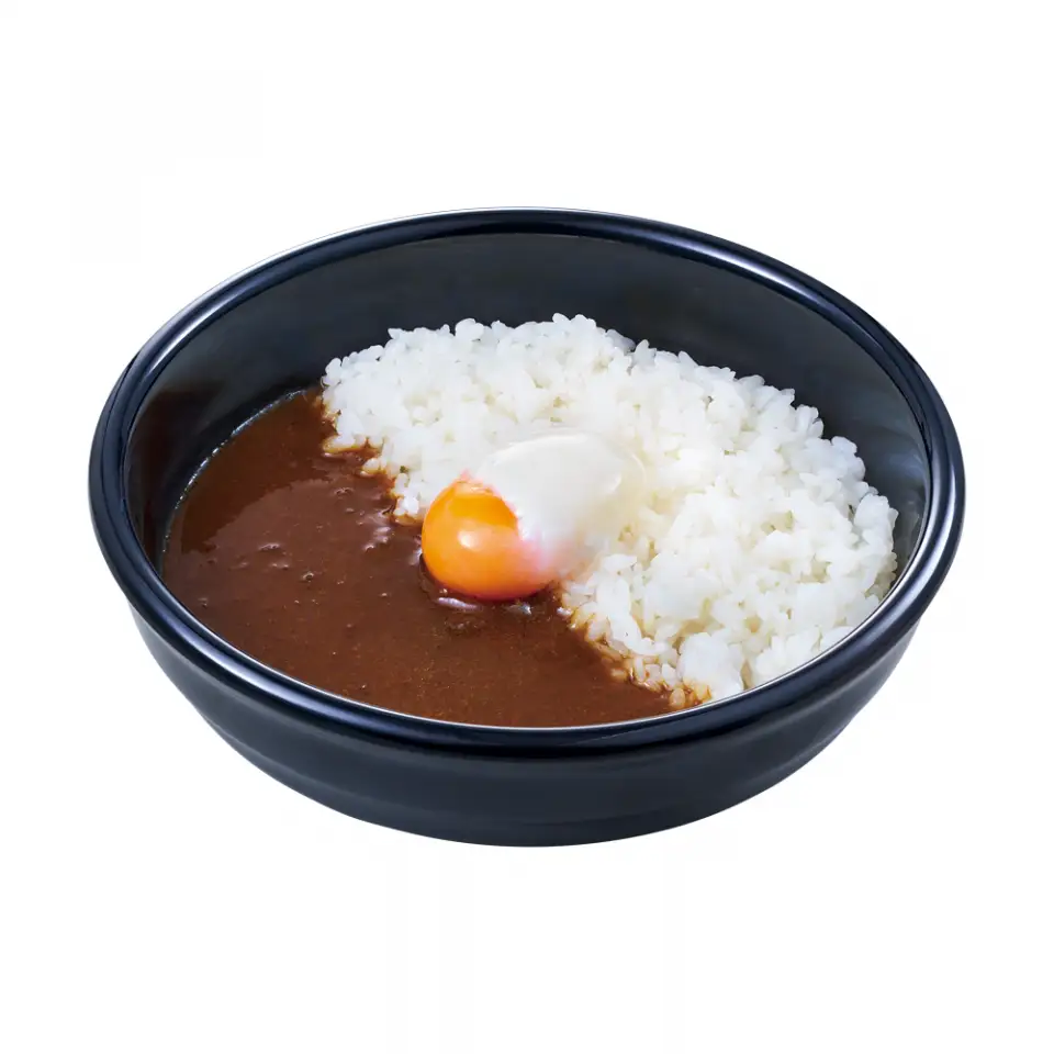Curry Rice with Half Boiled Egg