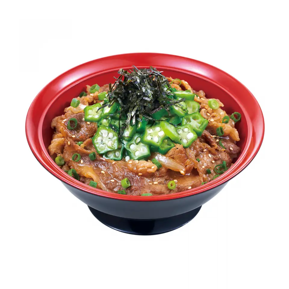 Okra Beef Yakiniku Bowl with Dashi Sauce