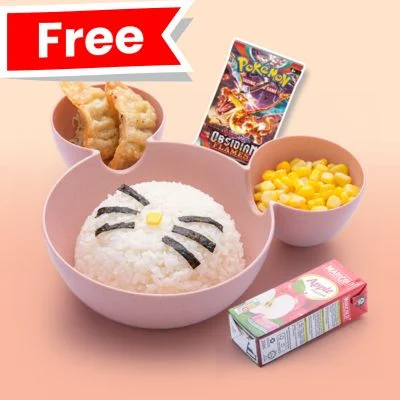 Kids Meal - Rice Don with FREE Pokemon Booster Pack
