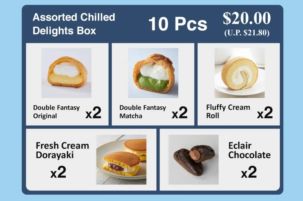 Assorted Cream Puff Delights Box 10 Pieces