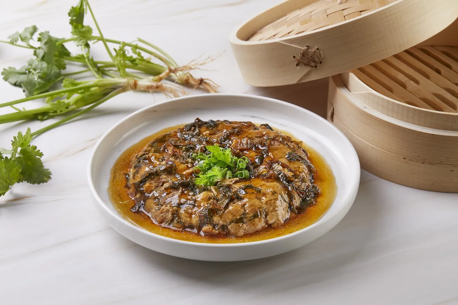 Steamed Minced Meat with Mei Chye