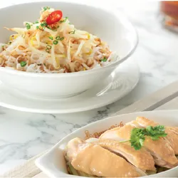 Dry Ipoh Kway Teow with Steamed Chicken