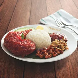 Nasi Lemak Classic with Ayam Masak Merah