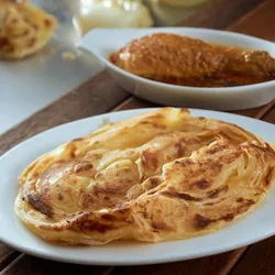 Roti Canai (1pc) with Curry Chicken