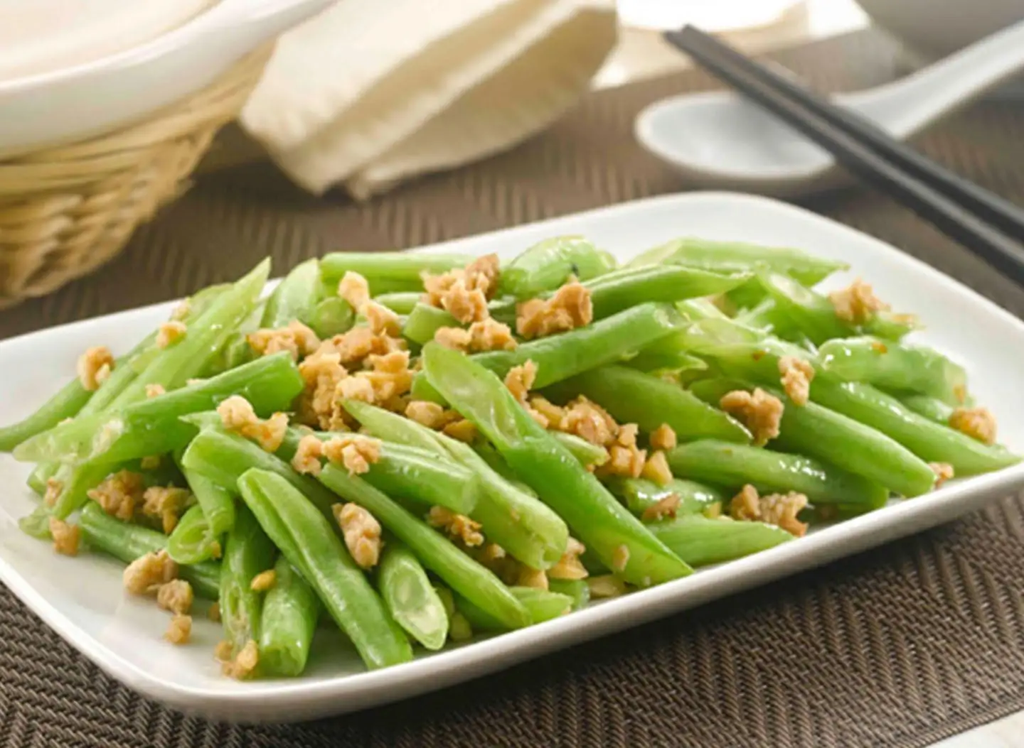 Stir Fried Garlic Long Beans