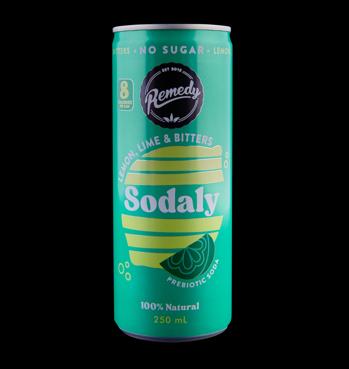 SODALY FLAVORED SODA (LEMON LIME BITTERS)
