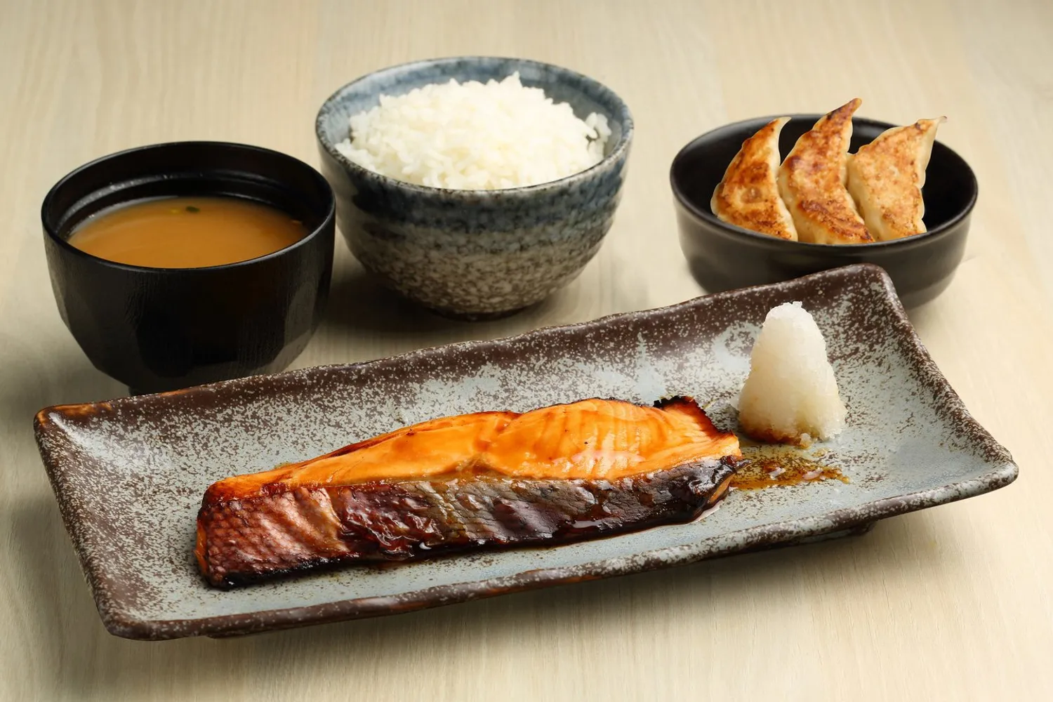 Salmon Teriyaki Rice Set
