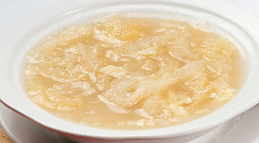 Shredded Sea Cucumber Thick Soup with Chicken and Mushroom