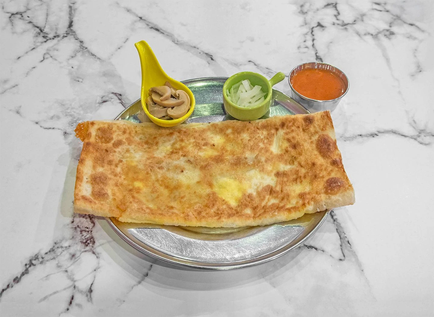 Egg Onion Mushroom Prata